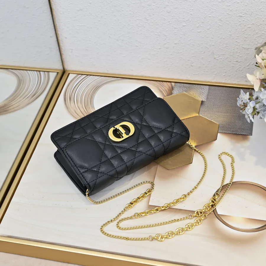 Miss Caro Chain Bag with Oblique Print