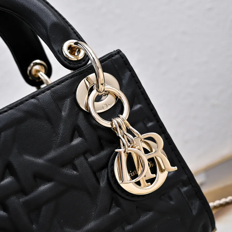 Press Stamped Gold Clasp 3 Compartment Bag