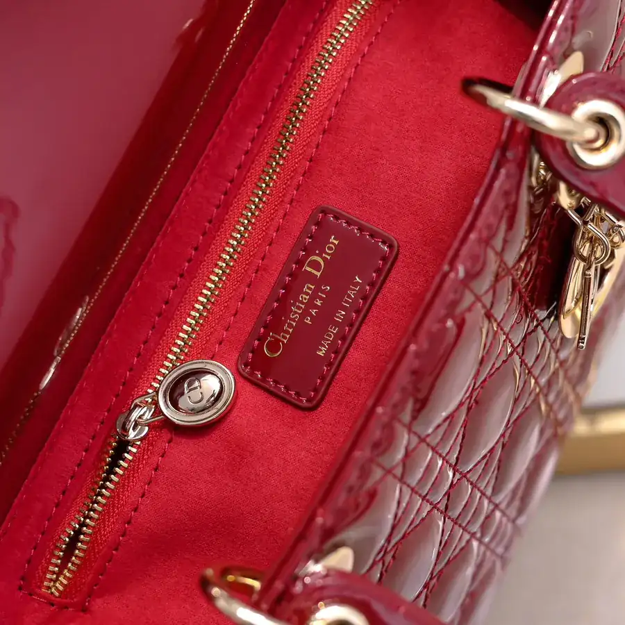 My Lady 200 Five Panel Lacquered Calfskin Crossbody Bag