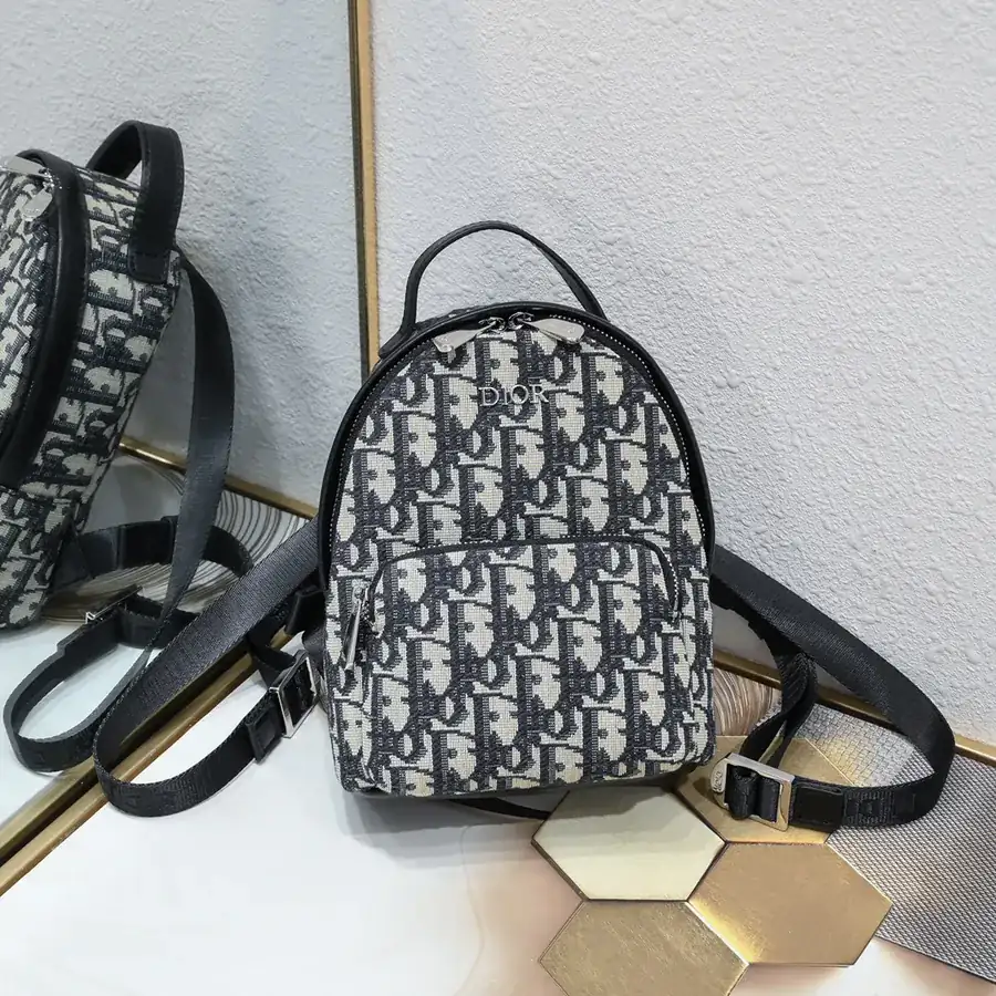 Mini Dior Backpack with Oblique Print