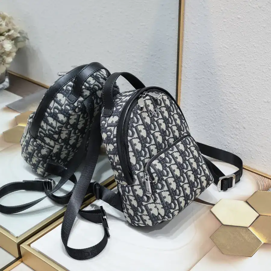 Mini Dior Backpack with Oblique Print