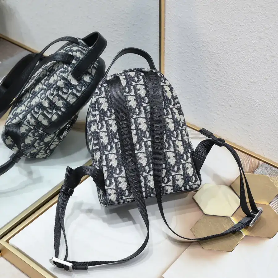 Mini Dior Backpack with Oblique Print