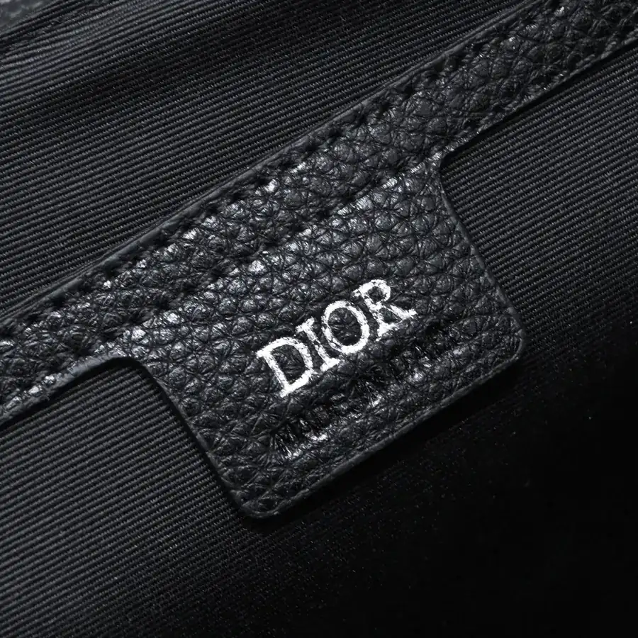 Mini Saddle Messenger Bag in Black Grained Calfskin