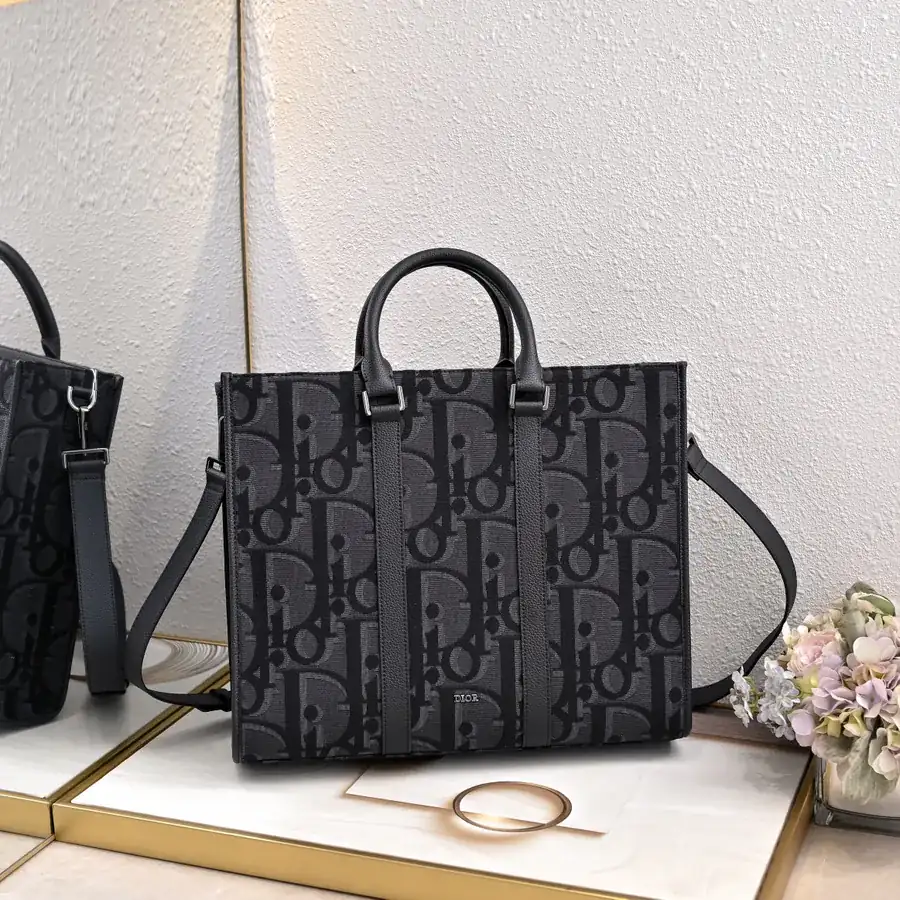 Dior Oblique Bucket Bag in Black