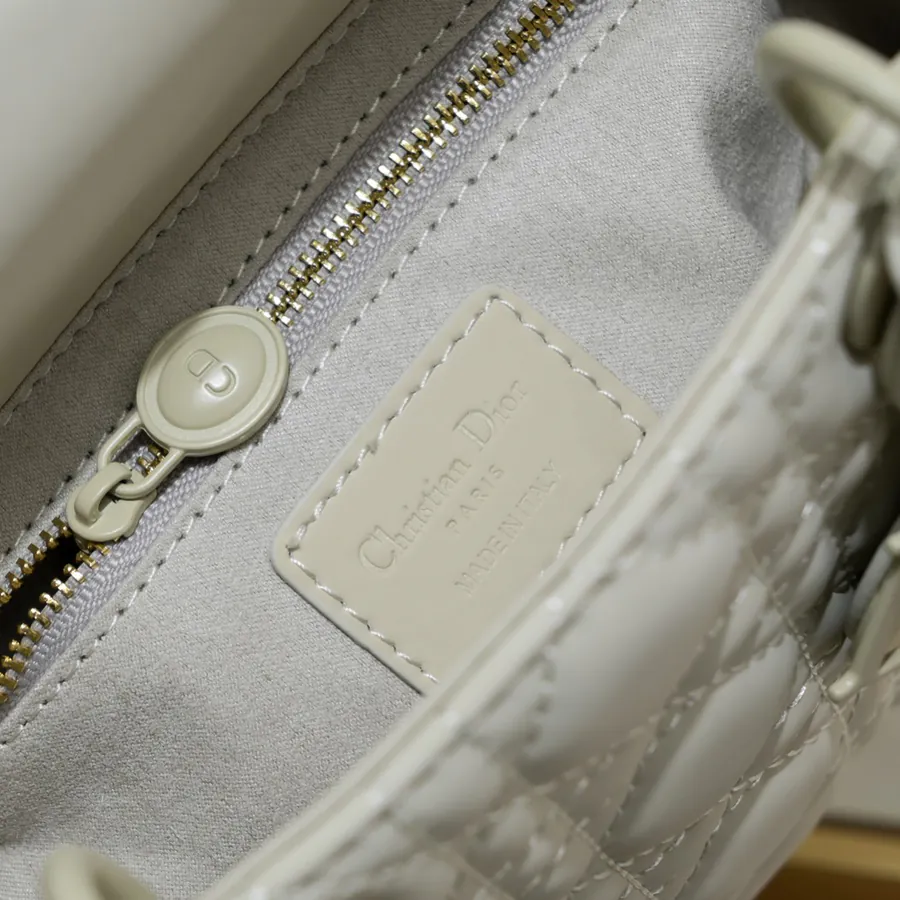 Di0r Ultra Matte Calfskin Tote with Gold Chain Handles