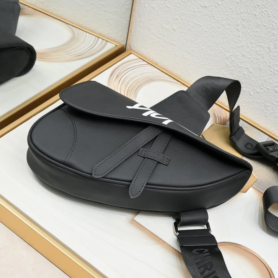 2024 Pre Fall Saddle Bag by homme Grained Calfskin