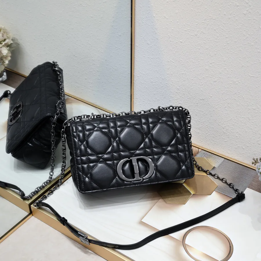 Dior Luggage 5 Compartment Bucket Bag with Grained Calfskin