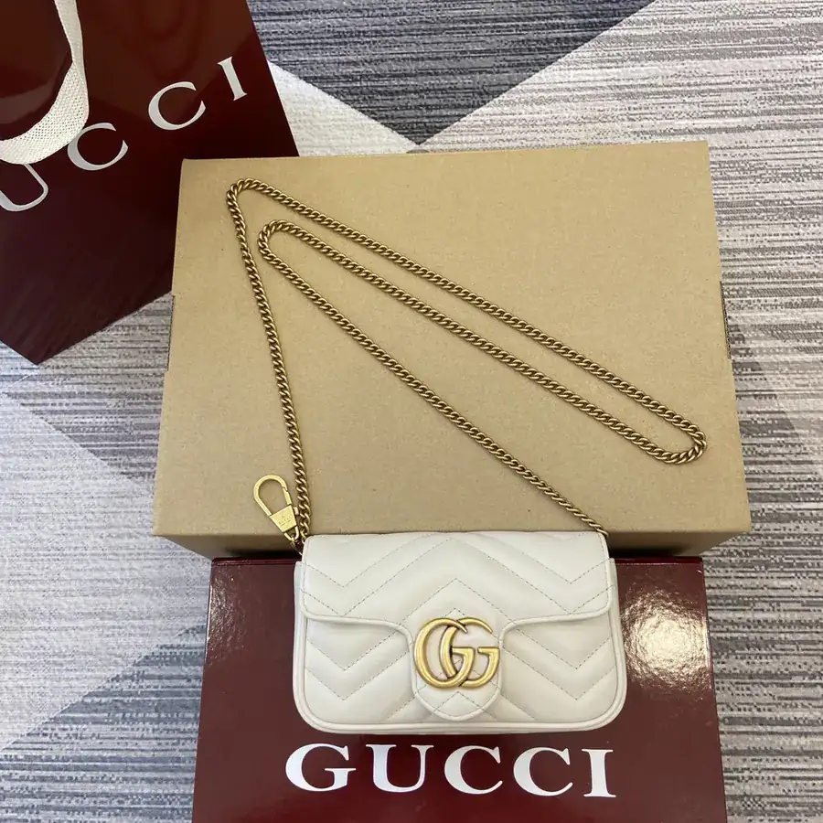 Gucci Bucket Bag White Premium Quality