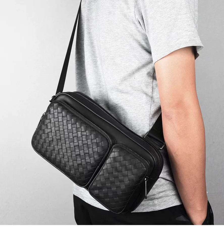 400BV Handcrafted Canvas Crossbody Bag for Men