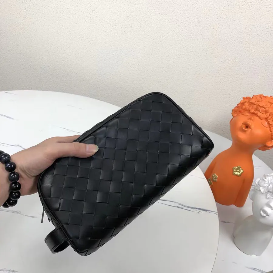 300BV Pillow Handbag in Black Handmade Calfskin
