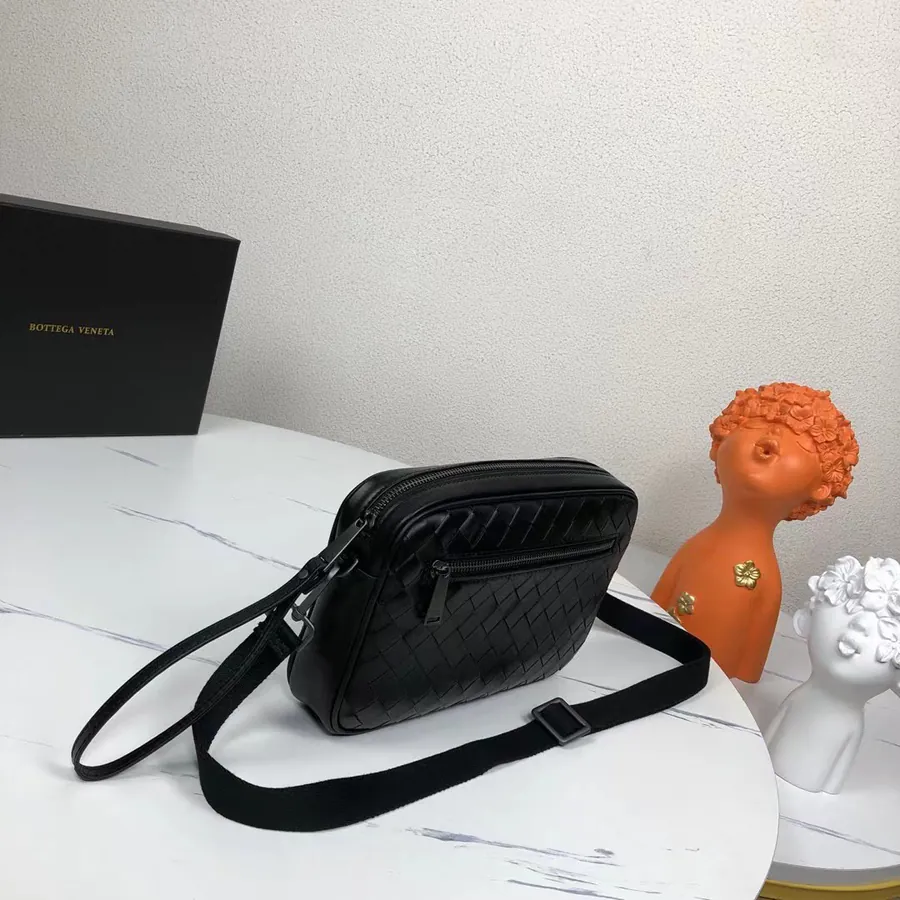 Bv New Classic Woven Leather Mini Postman Bag, Crossbody & Handheld