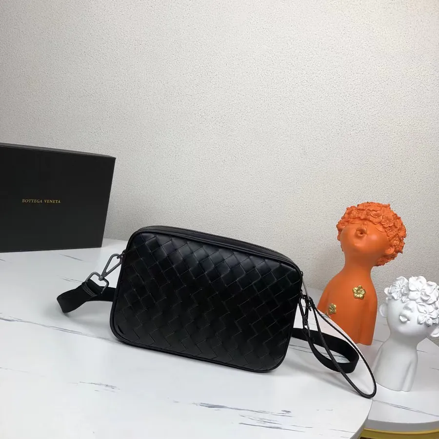 Bv New Classic Woven Leather Mini Postman Bag, Crossbody & Handheld