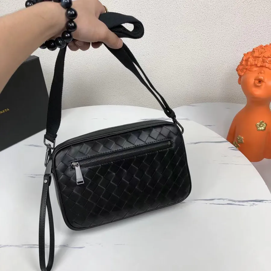 Bv New Classic Woven Leather Mini Postman Bag, Crossbody & Handheld