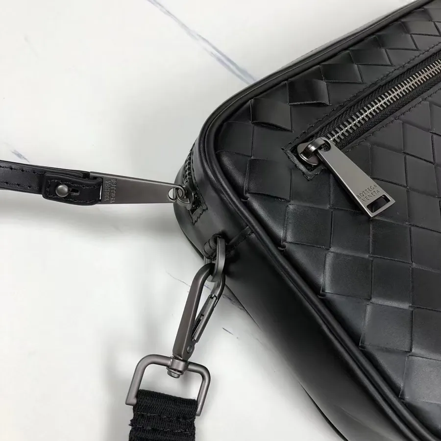 Bv New Classic Woven Leather Mini Postman Bag, Crossbody & Handheld