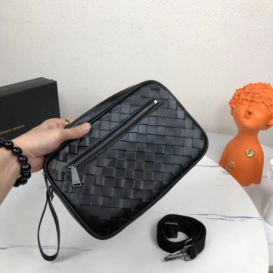 Bv New Classic Woven Leather Mini Postman Bag, Crossbody & Handheld