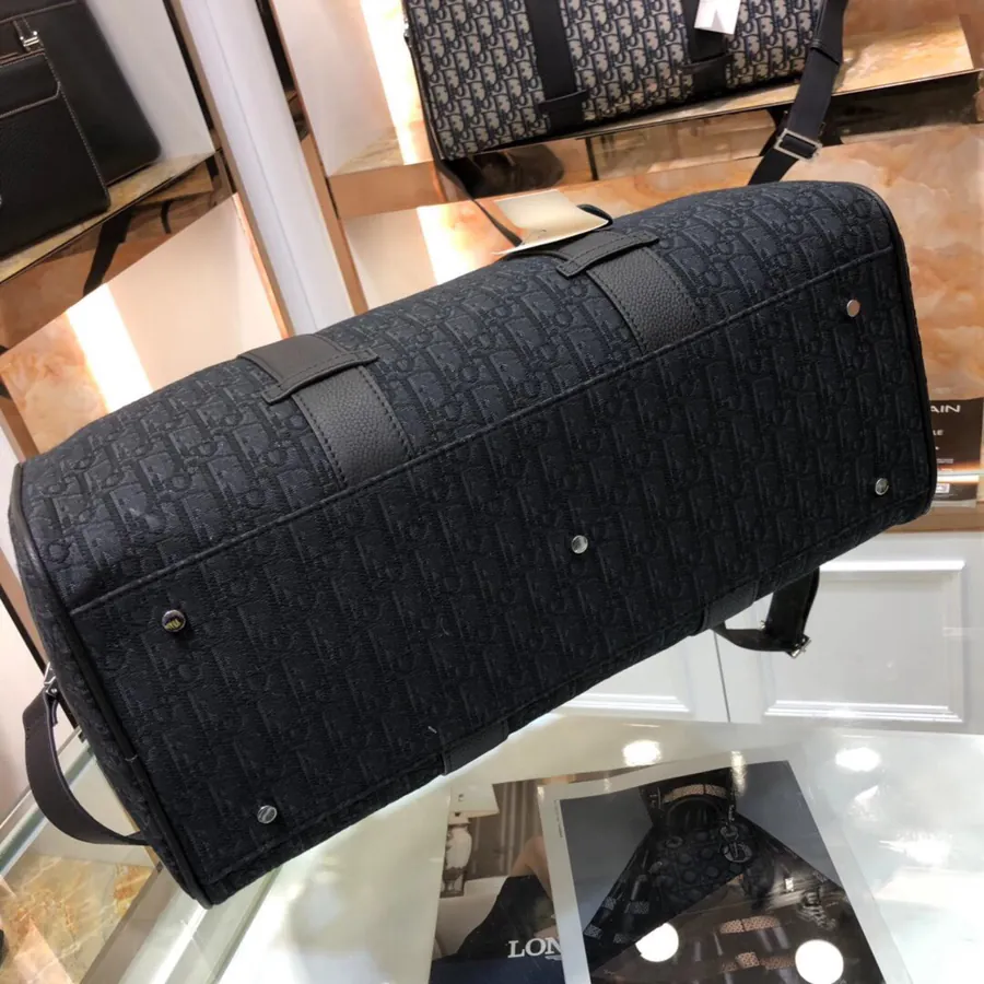 Dior Travel Bag Latest Design, Official Replica Quality, Black Grained Calfskin