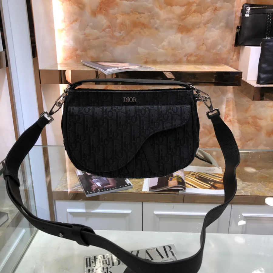 Dior New Mens Oblique Canvas Bucket Bag