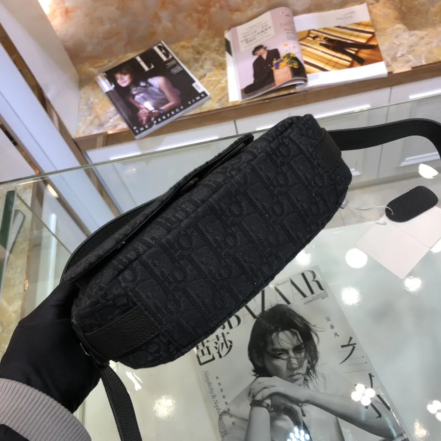 Dior New Mens Oblique Canvas Bucket Bag