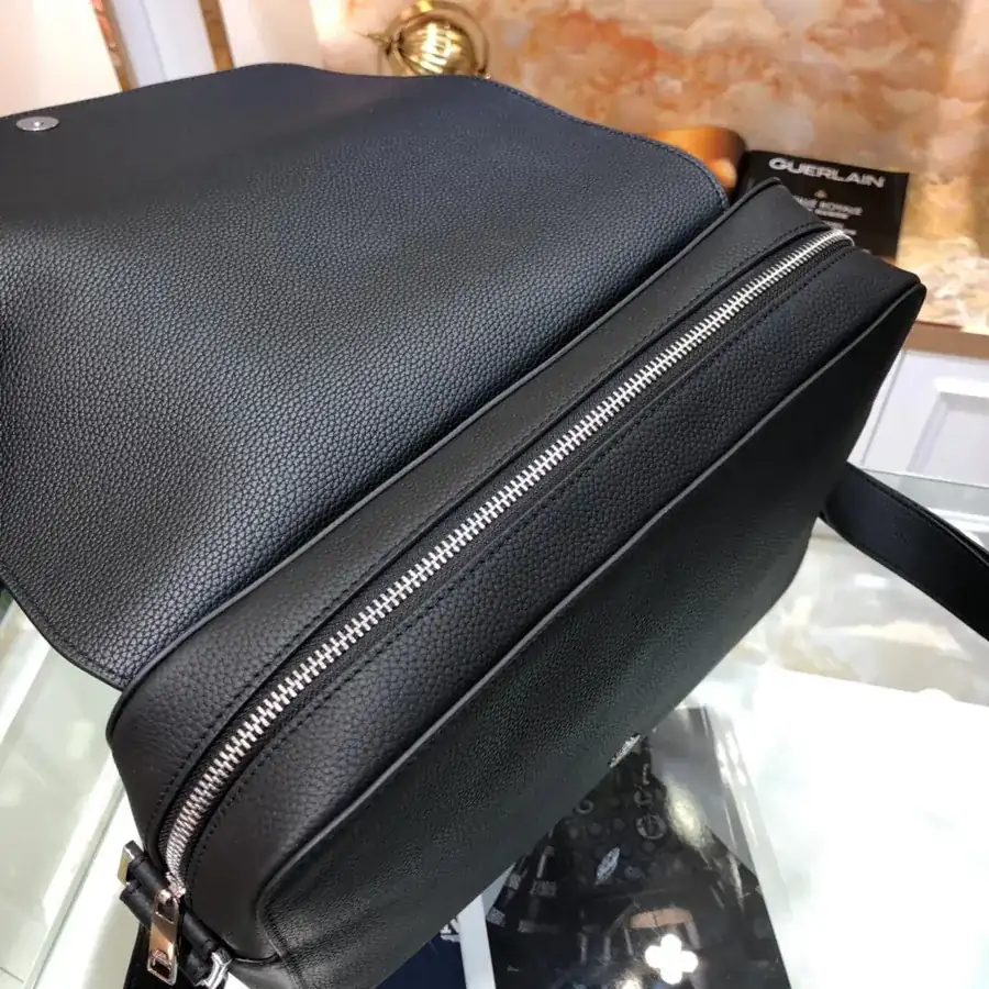 Dior Latest Mail Bag Black Oblique Pattern, Grained Calfskin