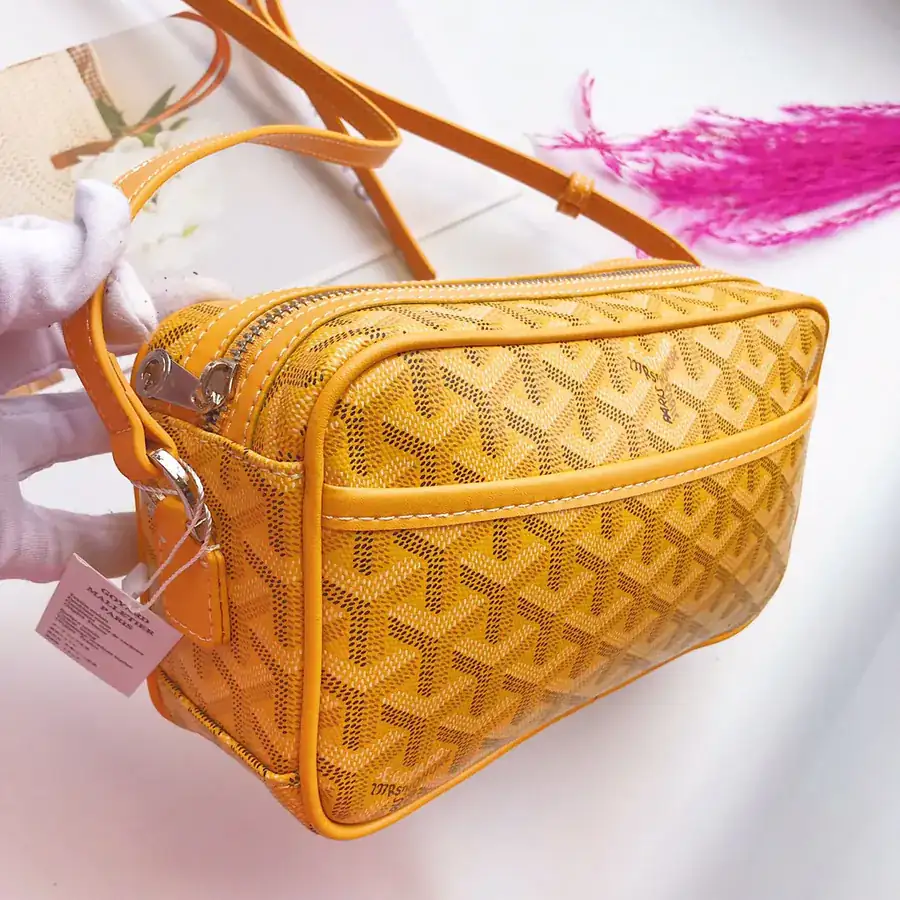 Goyard CapVert Camera Bag French Elegance, Custom Y Graffiti Leather