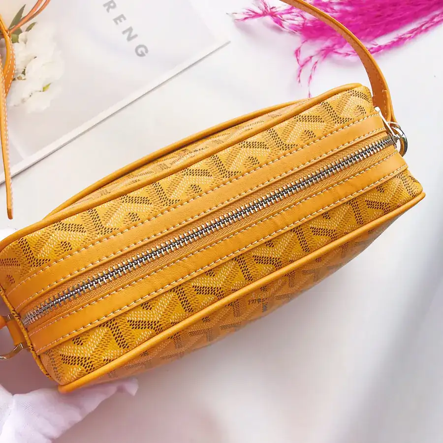 Goyard CapVert Camera Bag French Elegance, Custom Y Graffiti Leather