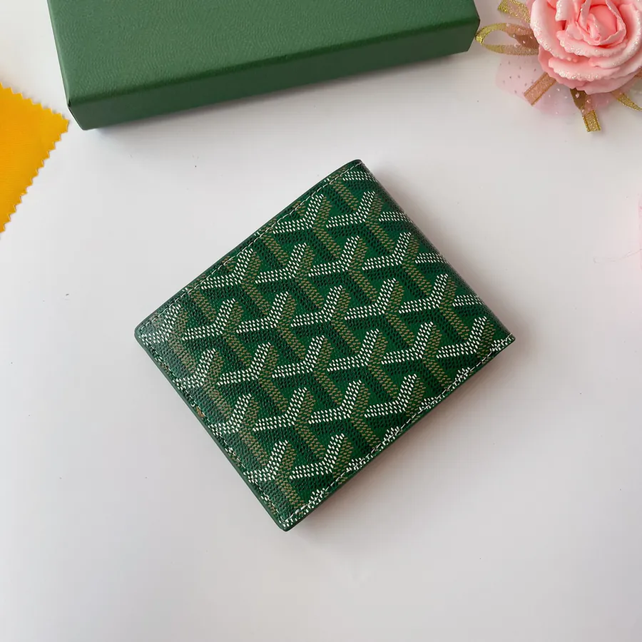 Goyar Wallet Vintage Y Zig Print Fabric, Classic Design, 11x2x9cm