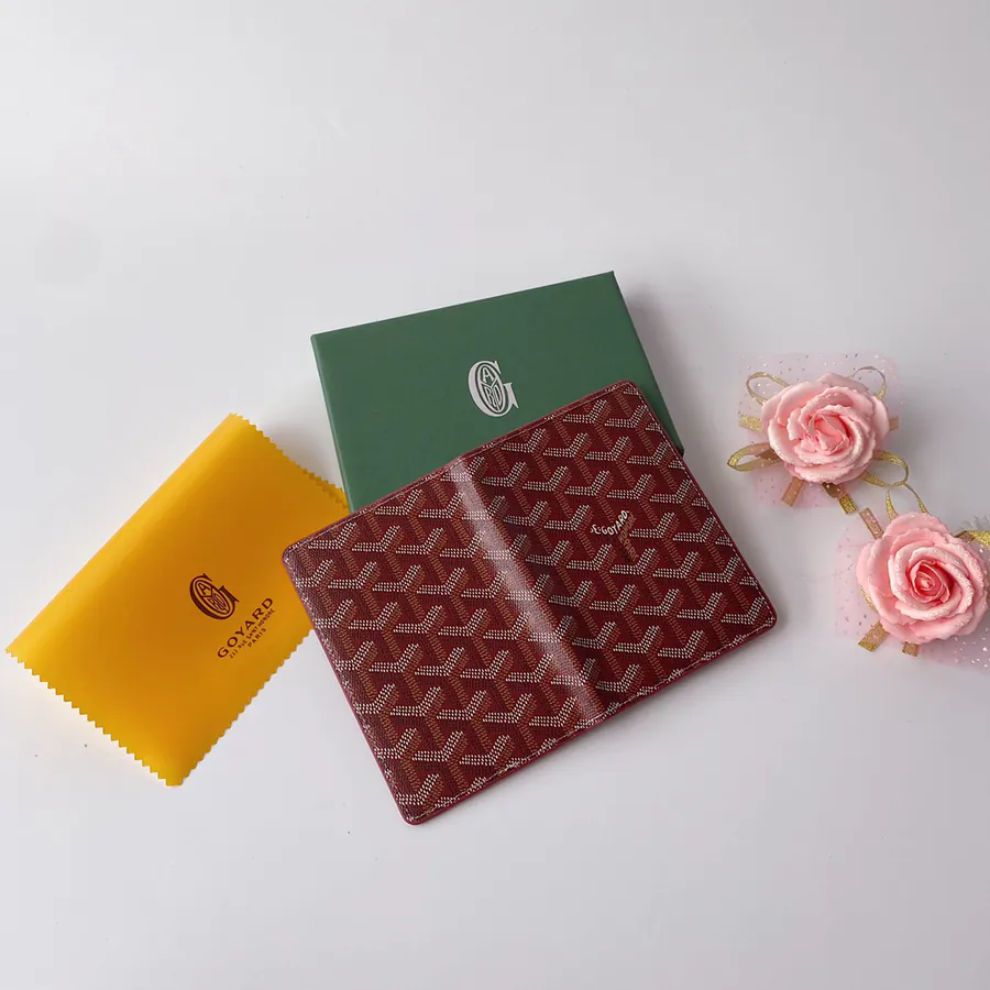 Goyar Passport Wallet with Vintage Y Zip Print