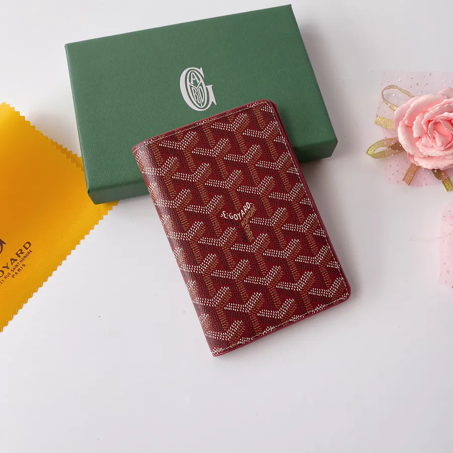 Goyar Passport Wallet with Vintage Y Zip Print