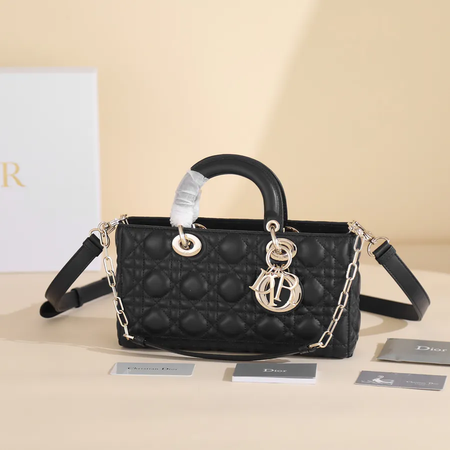 Dior Lady D'Jour Bucket Bag in Grained Calfskin