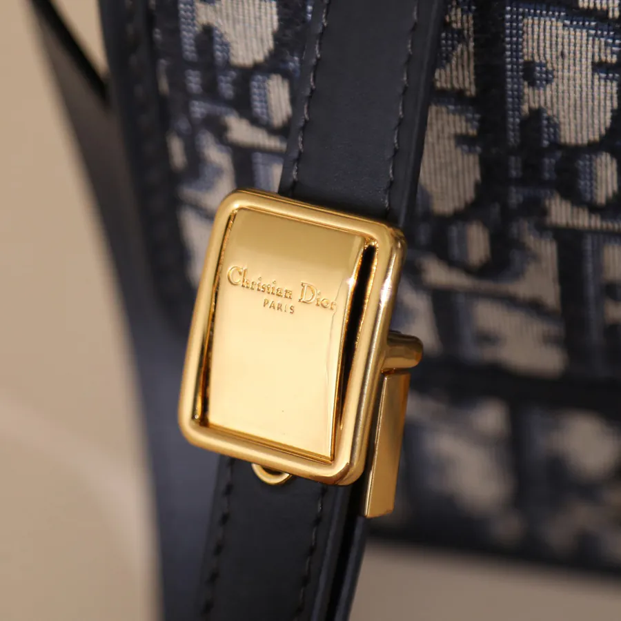 30 Montaigne Handbag with Blue Oblique Print, Mini Size