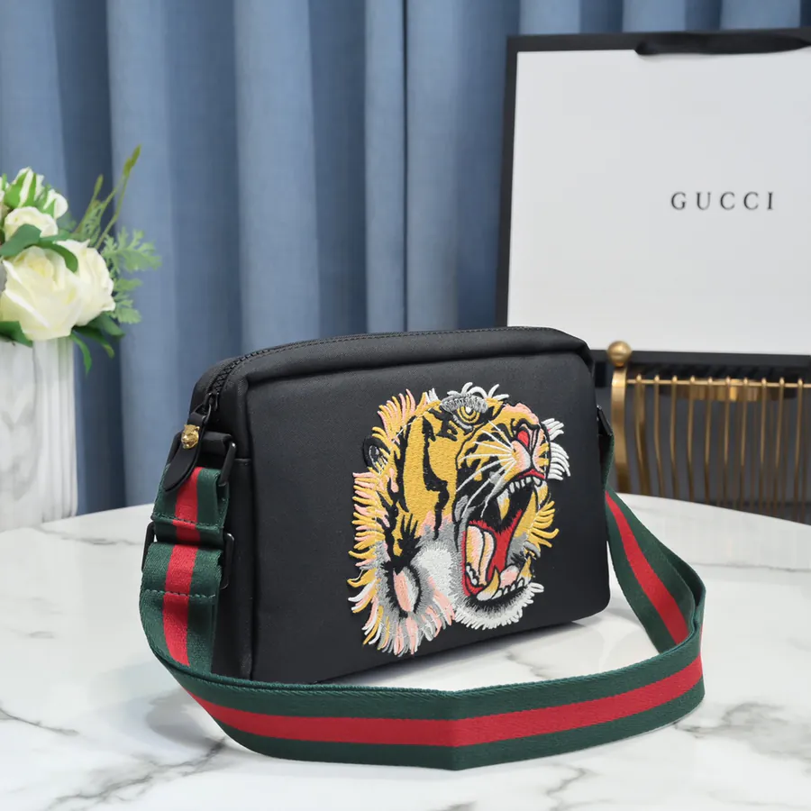Gucci New Crossbody Bag with Leather Trim