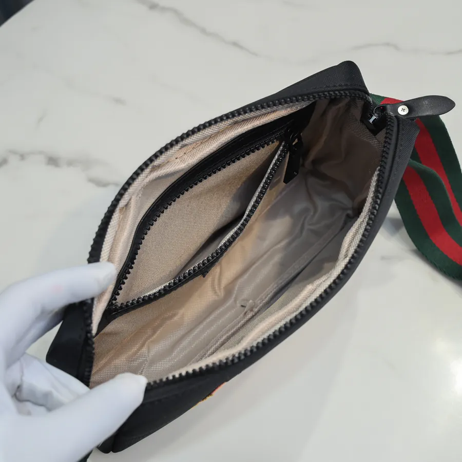 Gucci New Crossbody Bag with Leather Trim