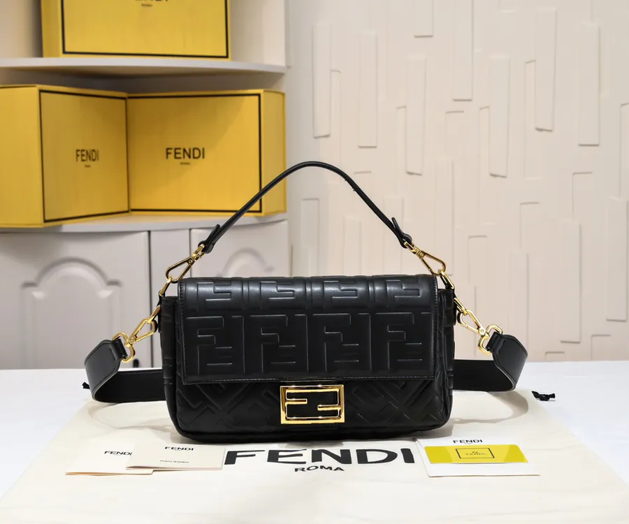 F Design Baguette Series Tote Bag with Chain Strap