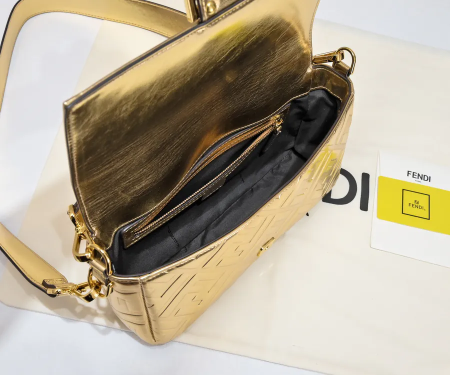 F Design 19 Baguette Series Tote Bag with Chain Strap