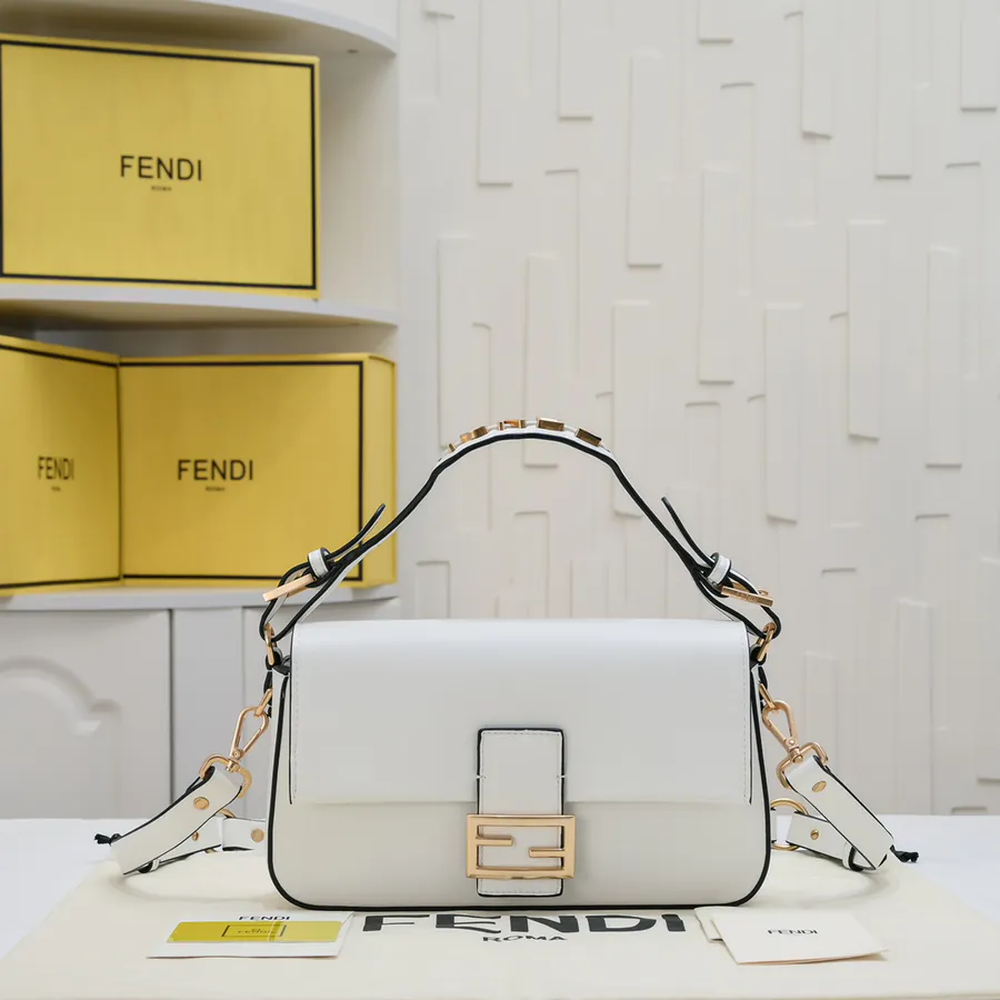 Fendi Baguette Handbag Signature Medium Size