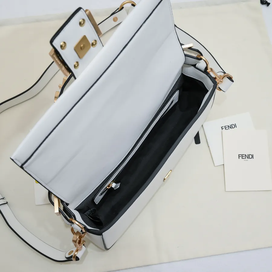 Fendi Baguette Handbag Signature Medium Size