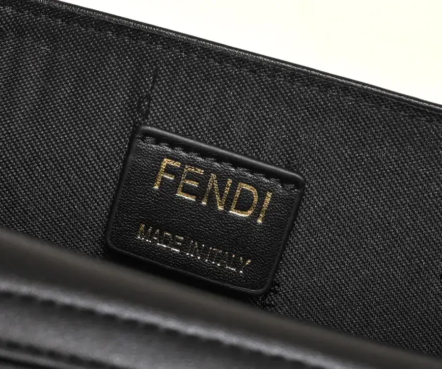 FENDI Chain Bucket Bag in Mocha Calfskin