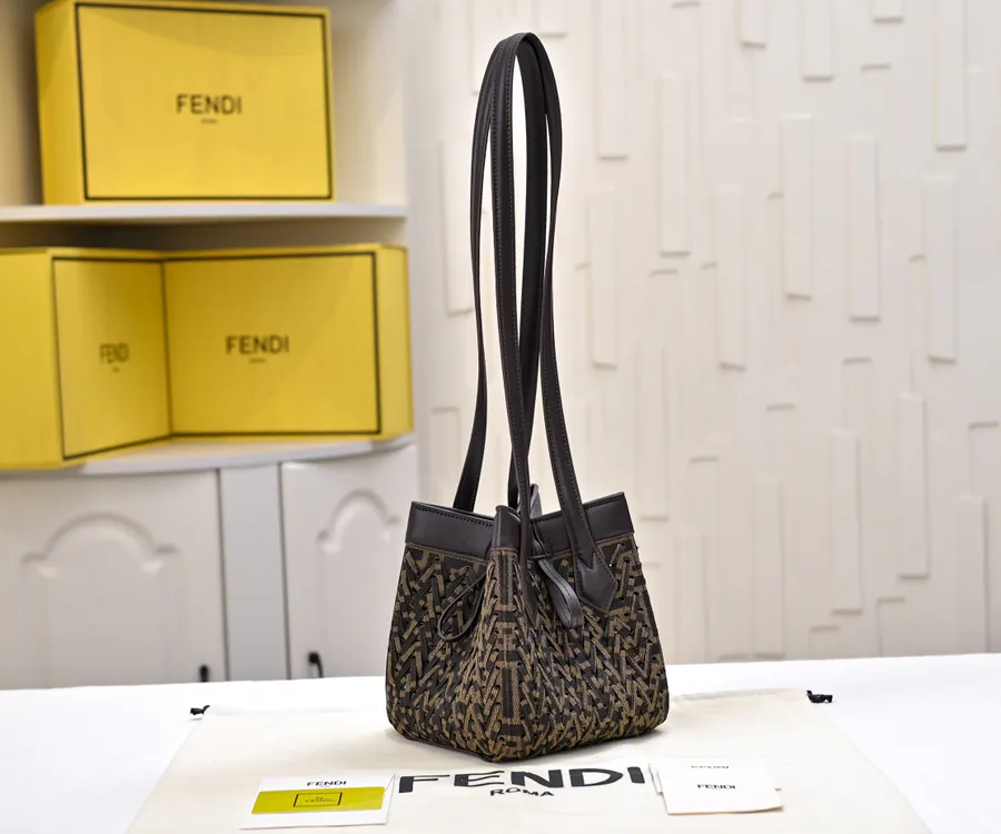 FENDI Foldable Origami Tote Denim Blue