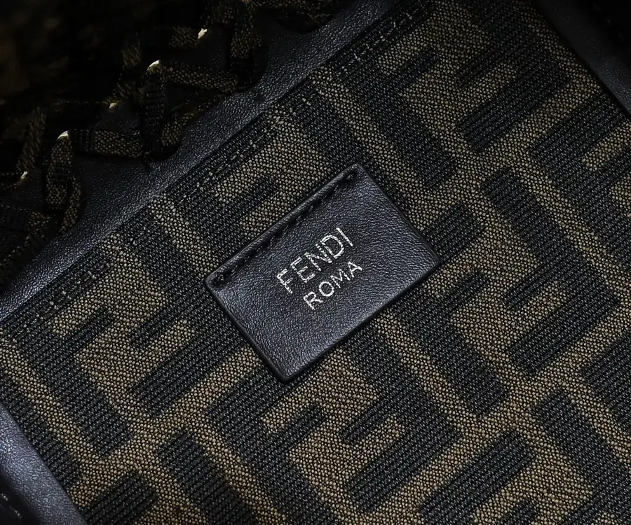 FENDI Foldable Origami Tote Denim Blue