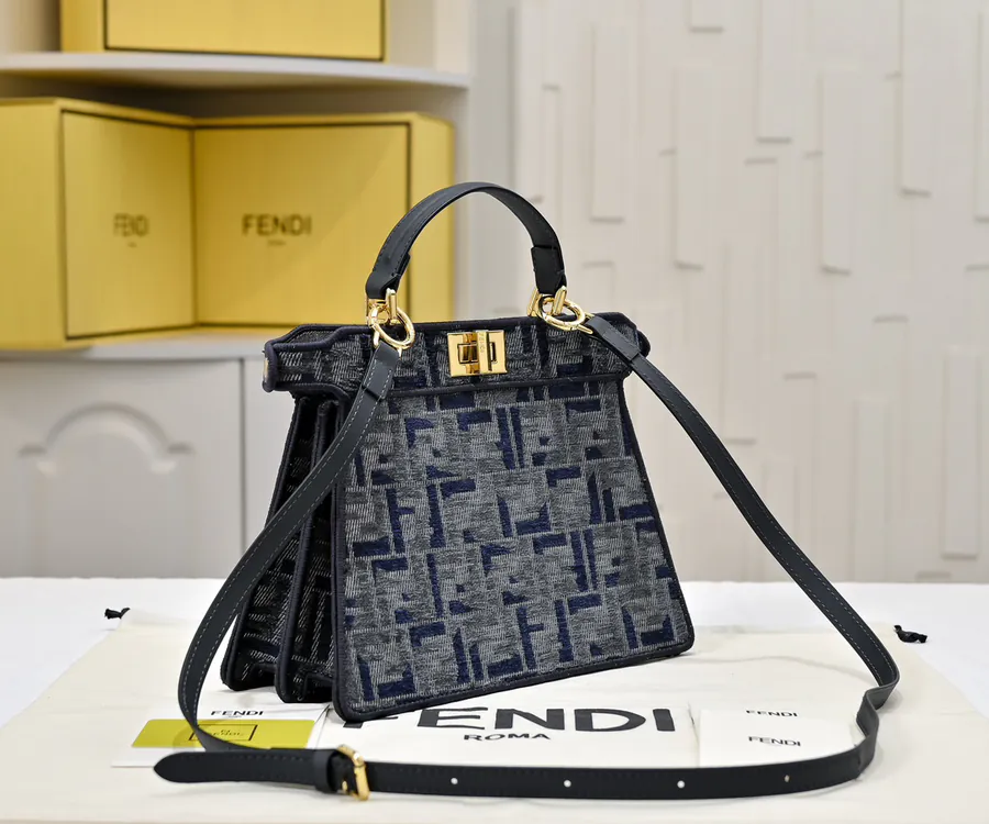 Fendi Peekaboo Handbag Classic Design, Signature Twist Lock
