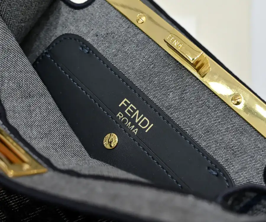 Fendi Peekaboo Handbag Classic Design, Signature Twist Lock