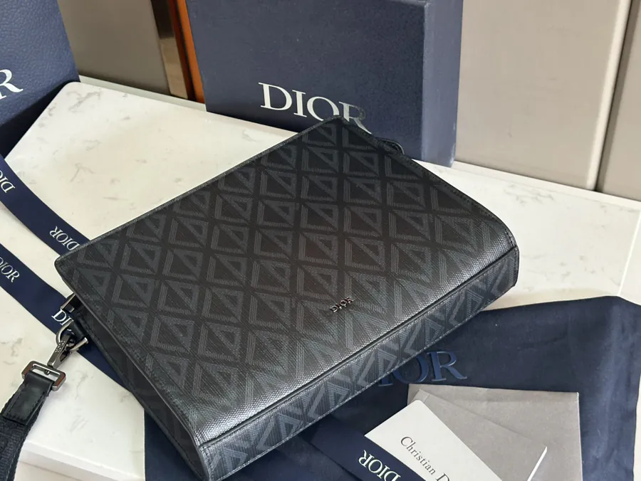 Dior A5 Handbag with Black Oblique Print