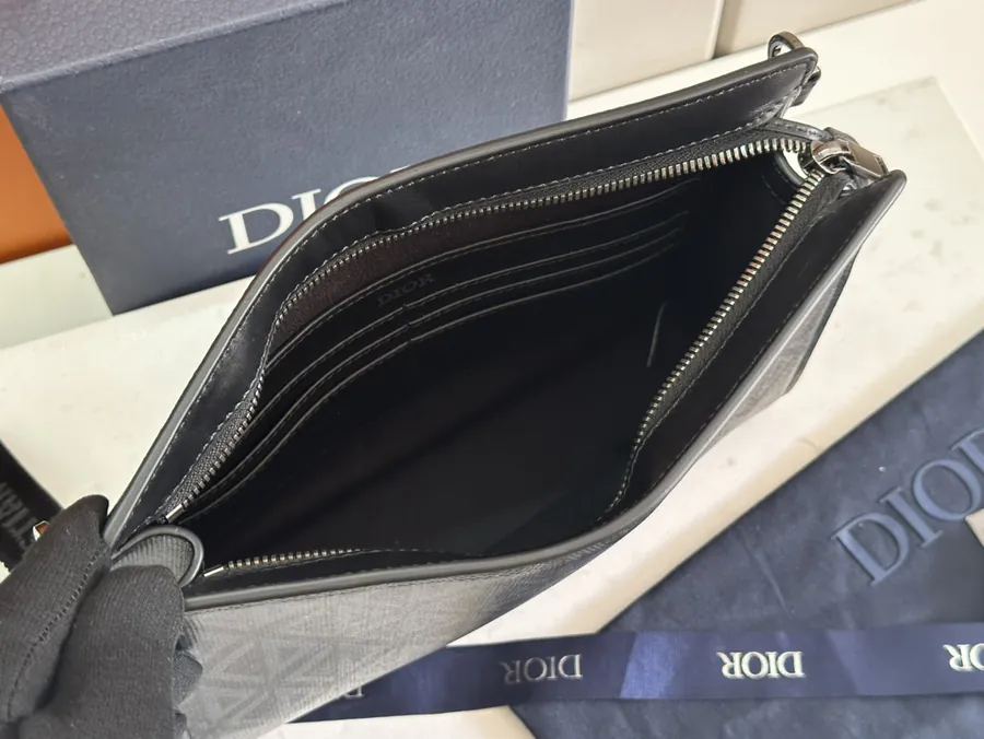 Dior A5 Handbag with Black Oblique Print