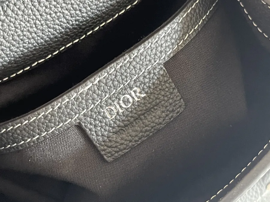 Christian Dio Mini Crossbody Bag in Grained Calfskin