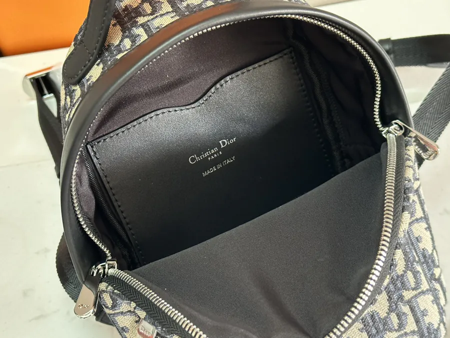 Mini Dior Backpack with Oblique Print