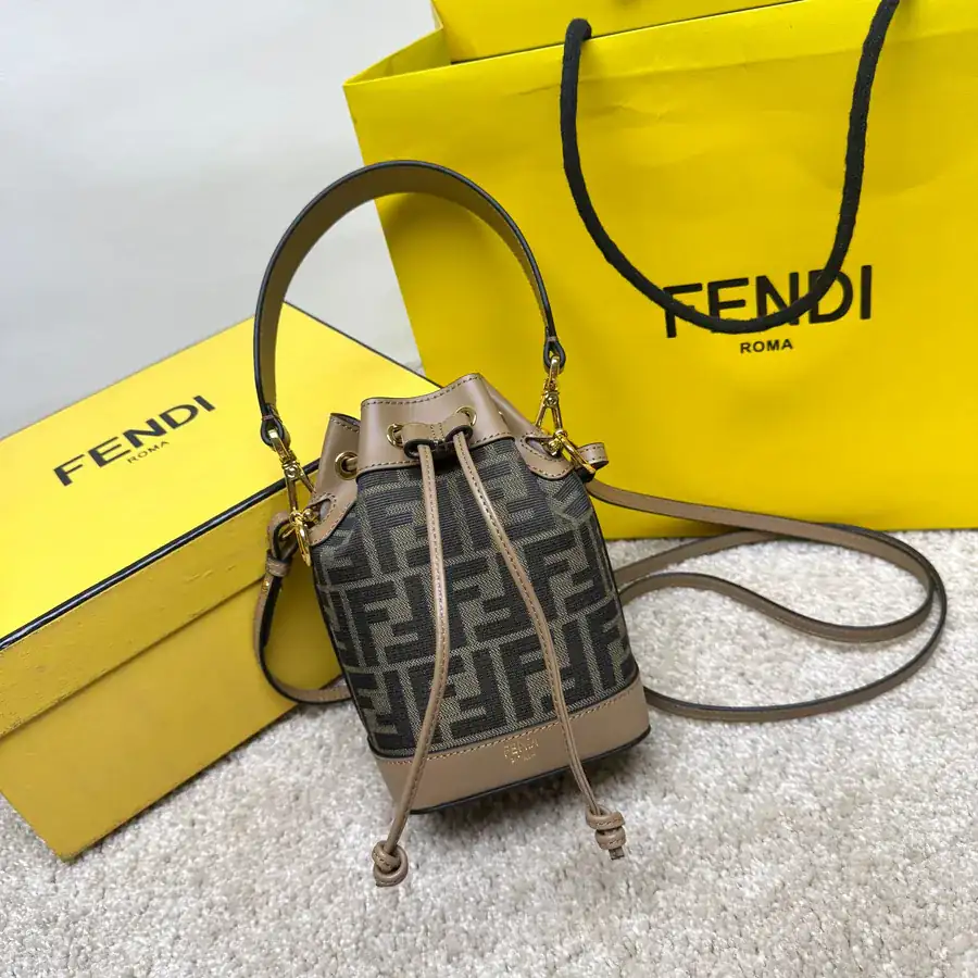 Fendi Mon Tresor Mini Bucket Bag with Classic Monogram