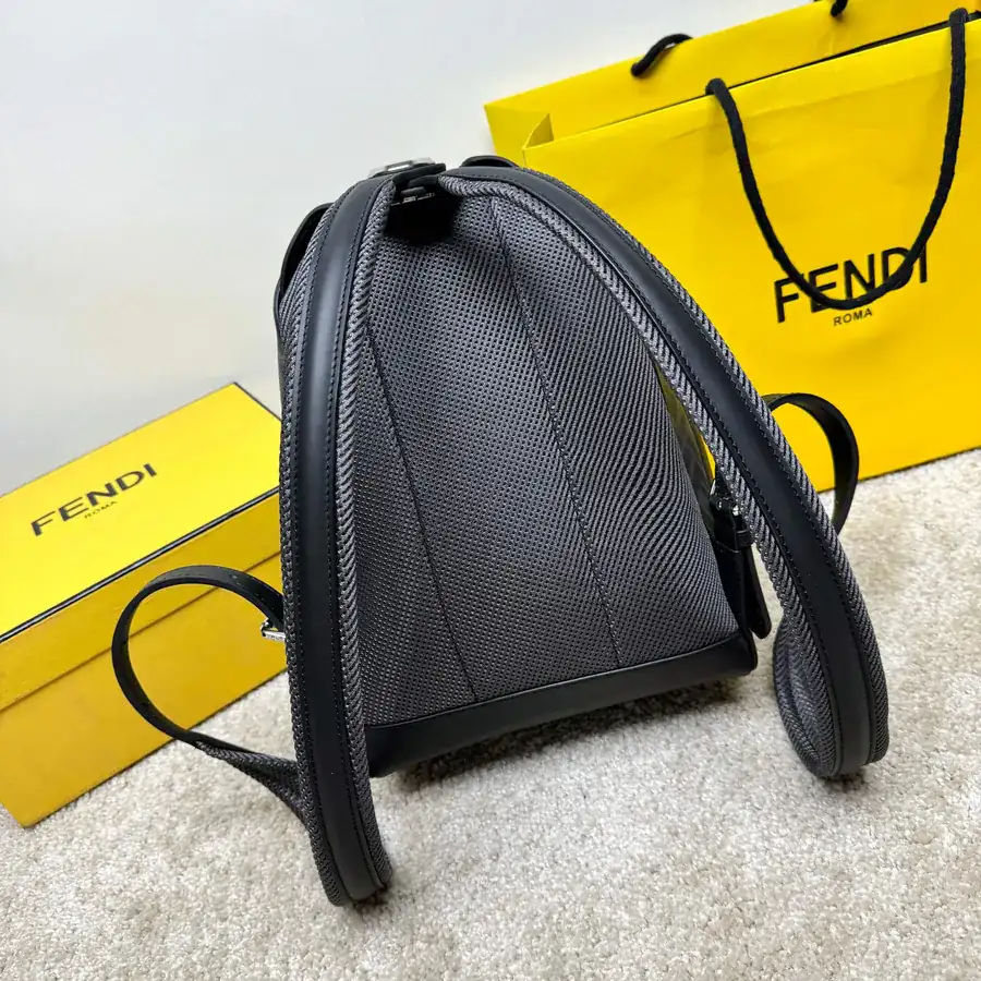 Mini Structured Crossbody Tote with FF Logo Metal Stud