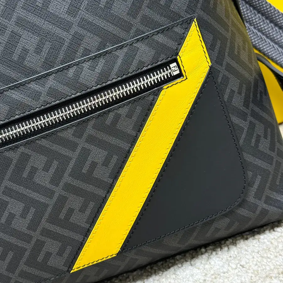 FF Logo Metal Stud Backpack with Convertible Strap