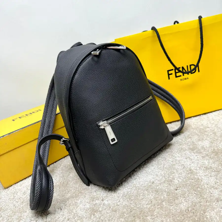 Mini Structured Crossbody Tote with FF Logo Metal Stud