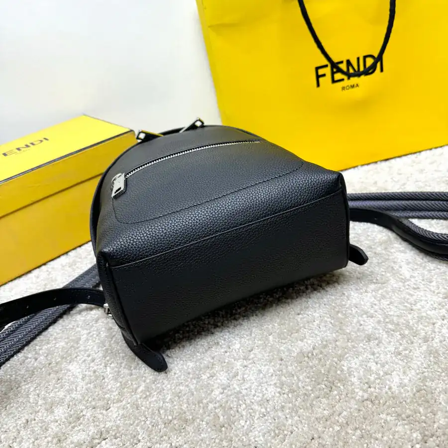 Mini Structured Crossbody Tote with FF Logo Metal Stud